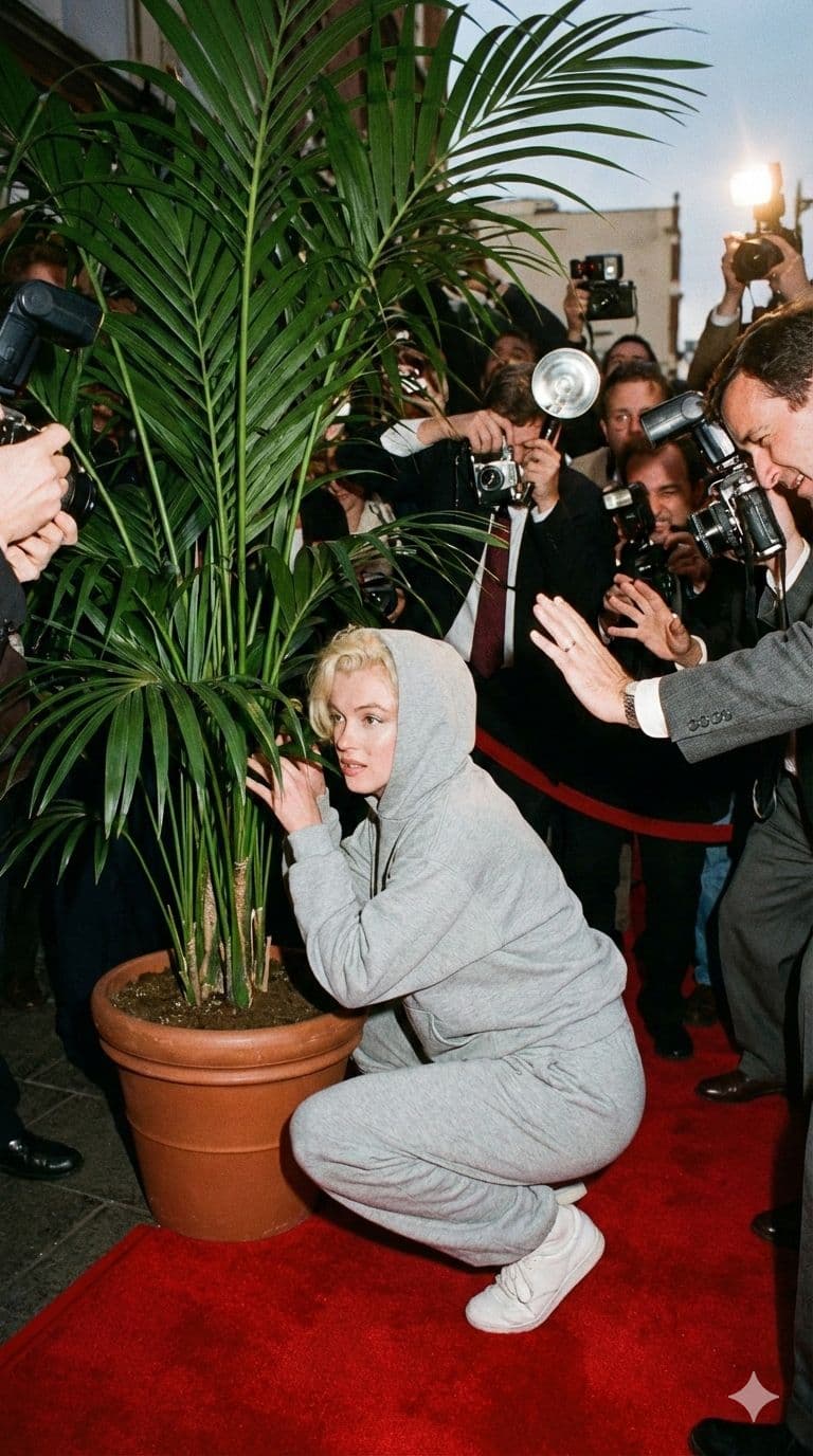 Marilyn Monroe saying "Let me just blend in."