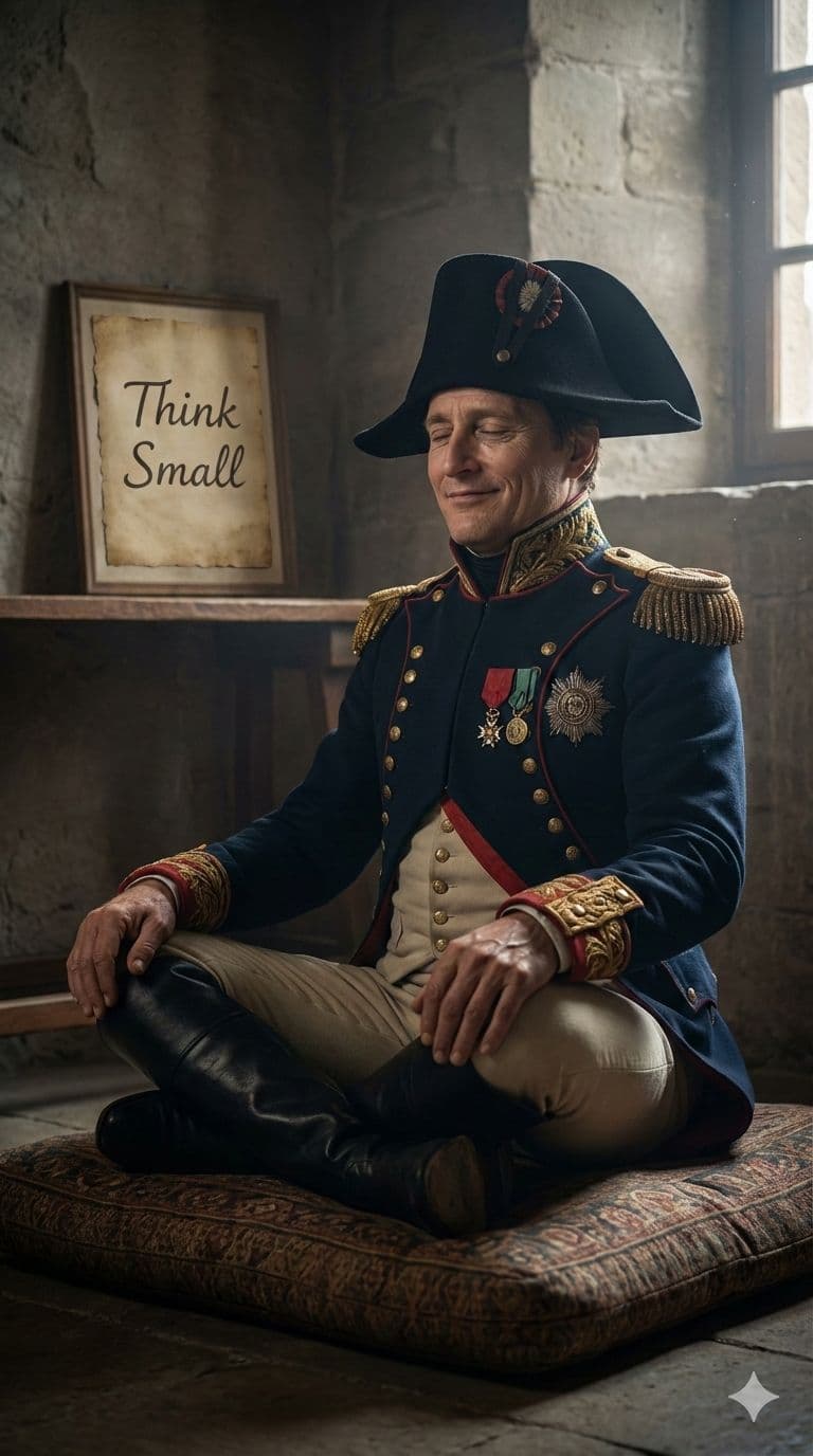 Napoleon saying "Small goals, small life."